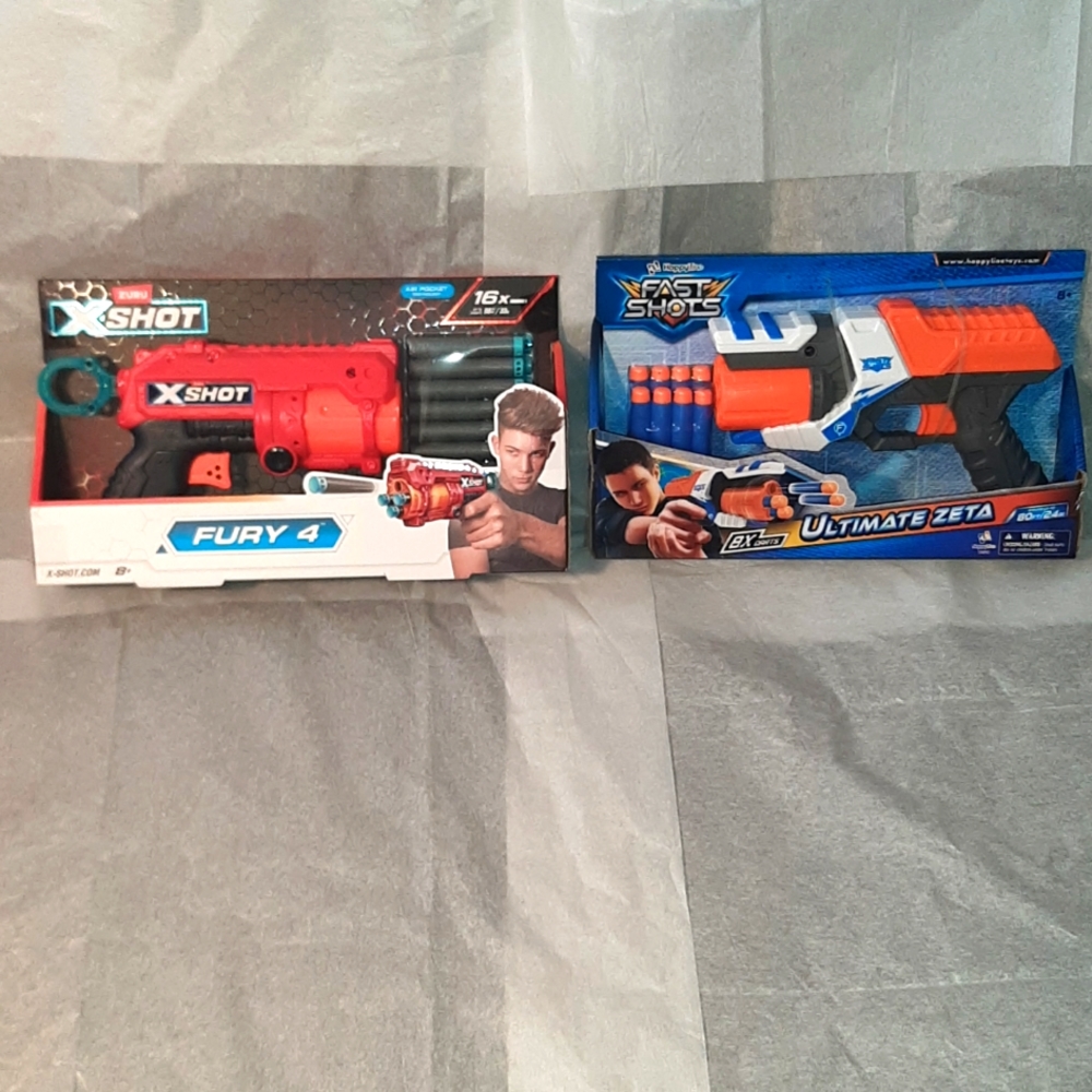 🚨 Zuru X-Shot and HappyLine Fast Shots Dart Guns, Brand NEW in box!
